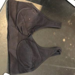 Black No Wire Elastic Bra